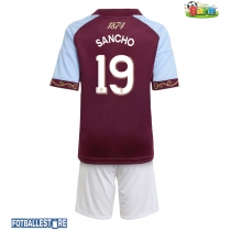 Aston Villa Jadon Sancho #19 Hjemmedraktsett Barn 2025-26 Kortermet (+ Korte bukser)